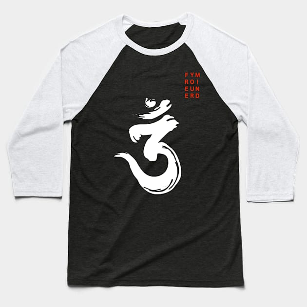 Bengali Om Symbol Free Your Mind Baseball T-Shirt by Dream and Design